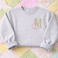 Jerzee ash grey sweat W large left chest initial