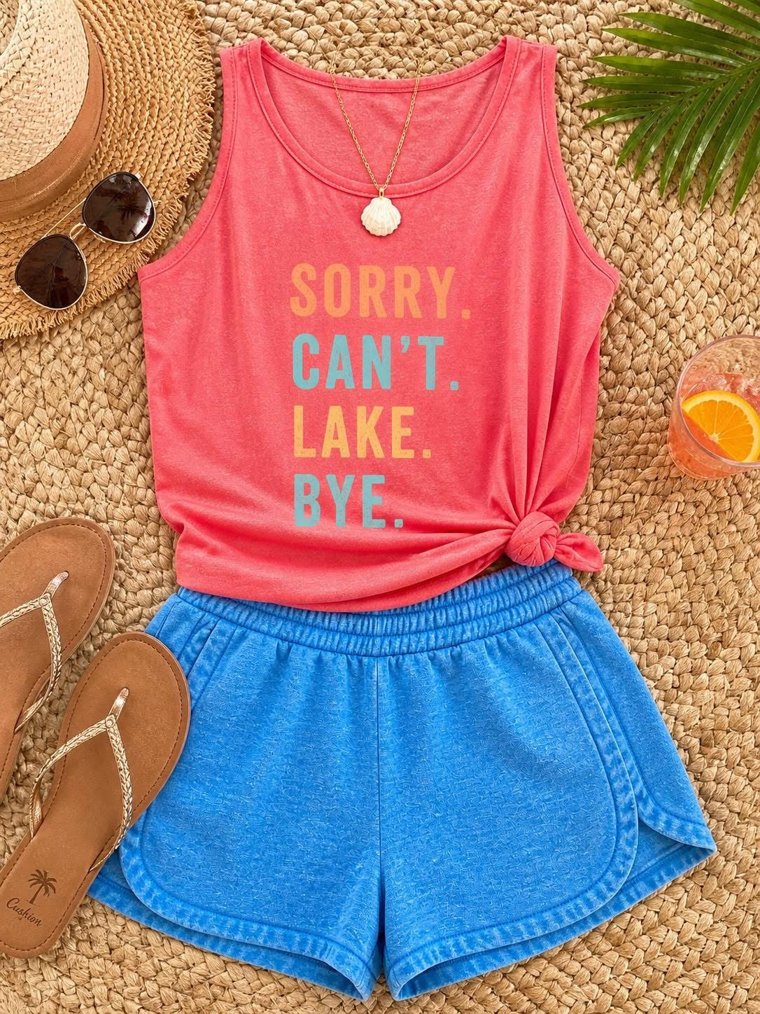 Comfort Color Tank-Sorry.Cant.Lake.Bye