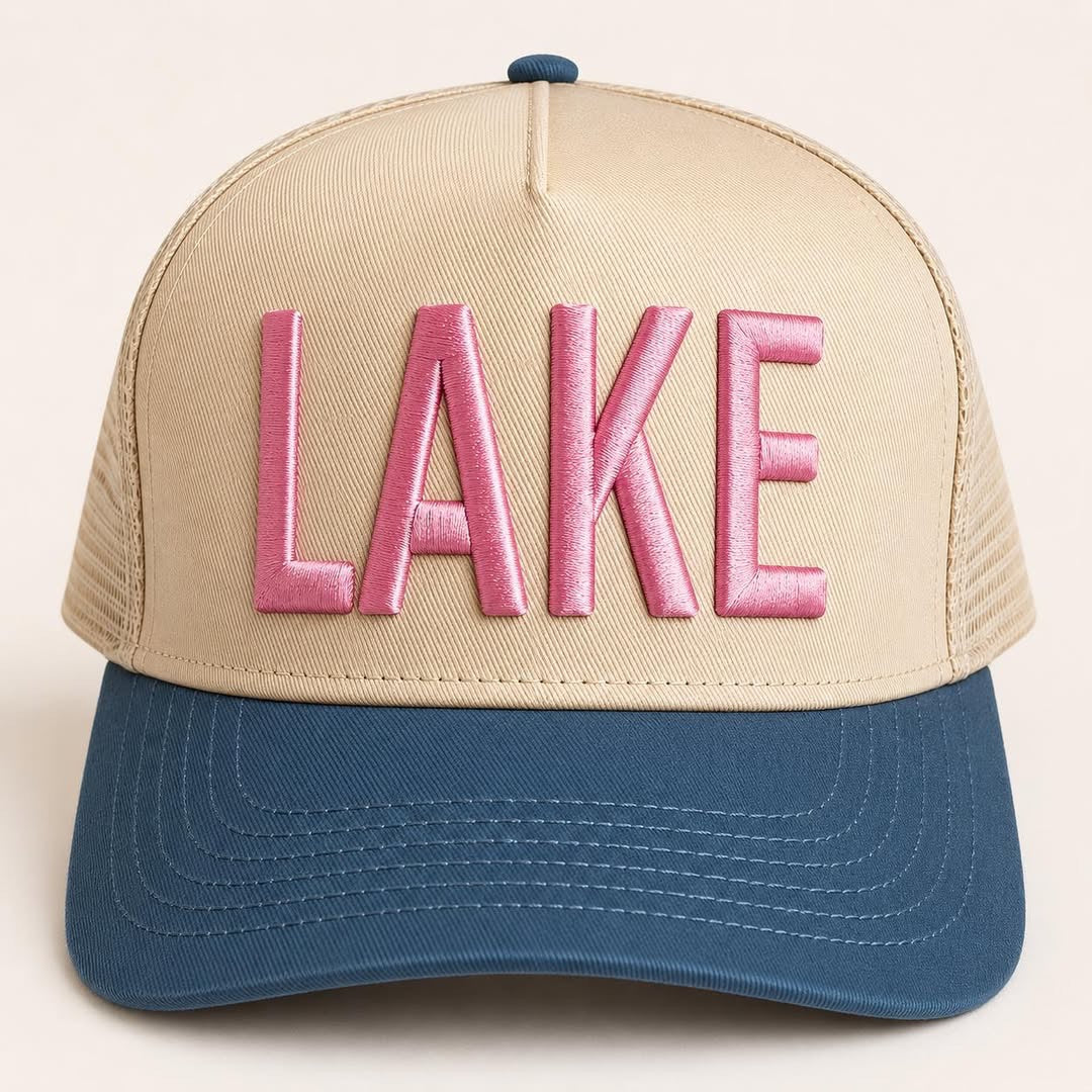Custom Embroidered LAKE hat