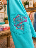 Comfort Color Pocket T- Bass Custom Embroidery