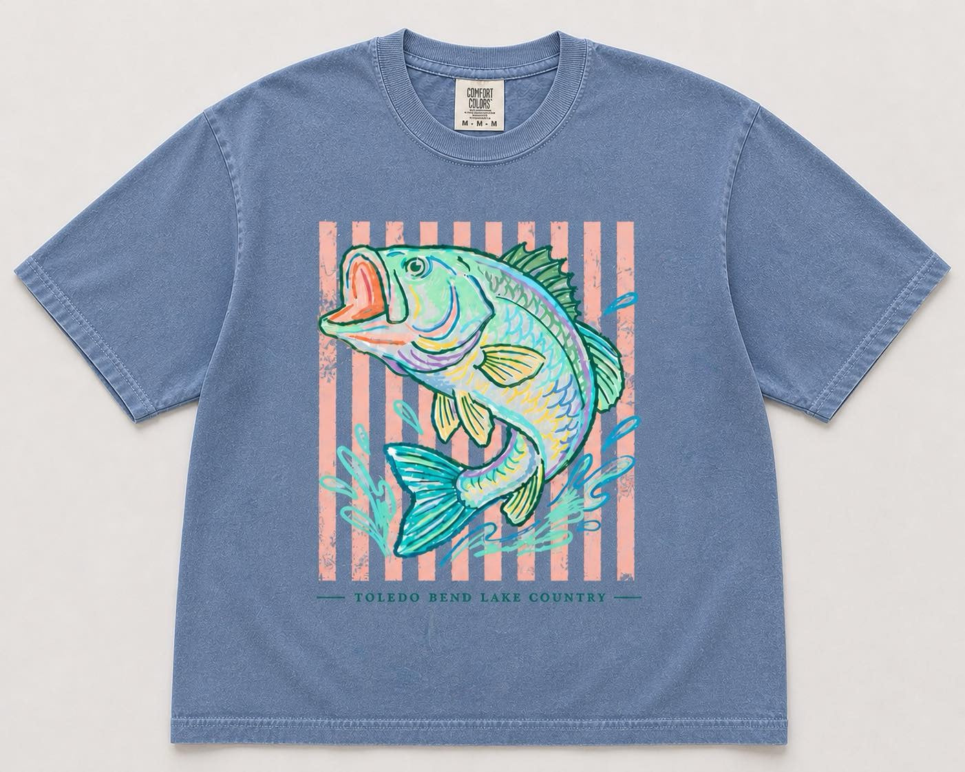 lake life-bass comfort color blue jean