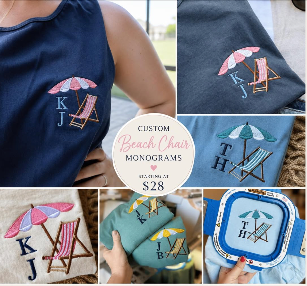 Beach Chair Monogram Top