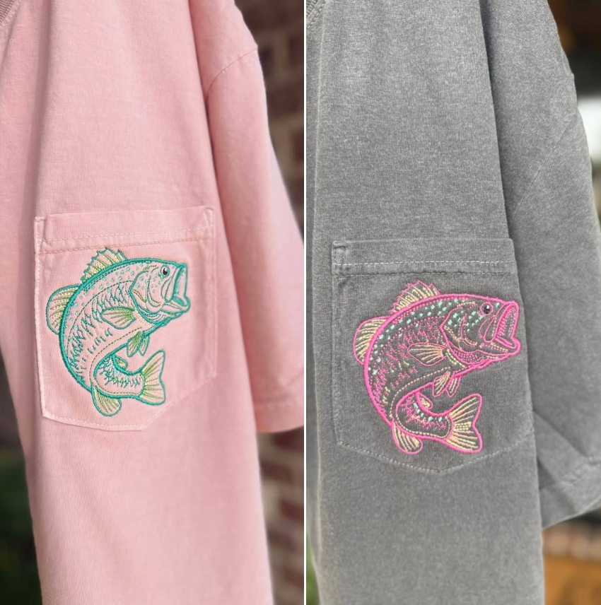 Big Bass Comfort Color Pocket T