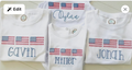 American Flag Monogram Shirt, 4th of July