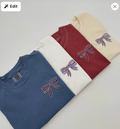 Embroidered USA Bow Comfort Colors T-shirt