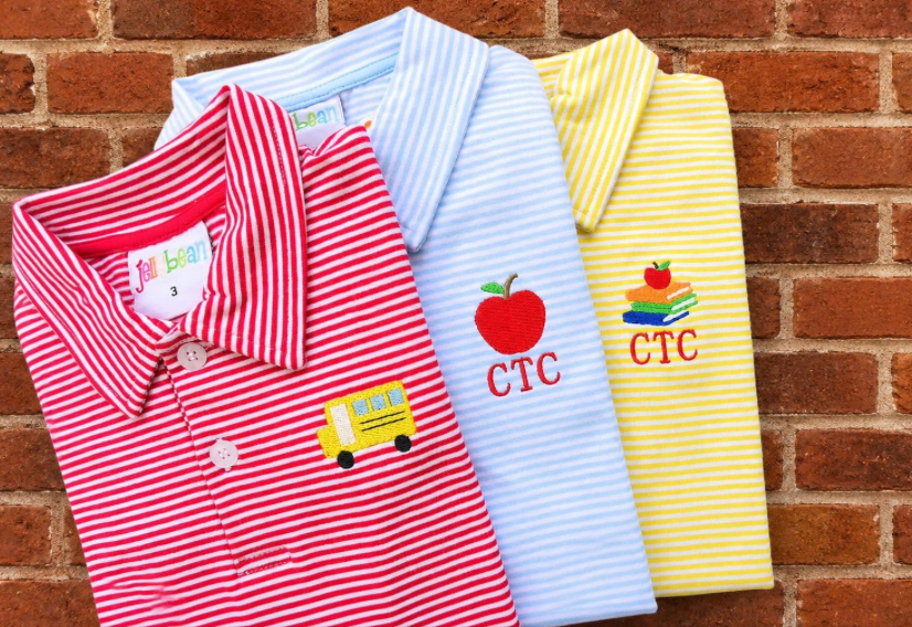 Back to School Striped Polo