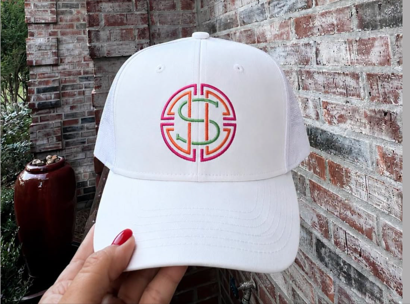 Colorful Monogram Hat